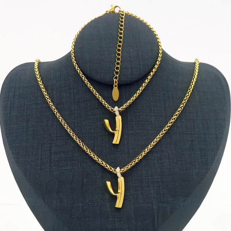 Stainless Steel Initial Necklace 9