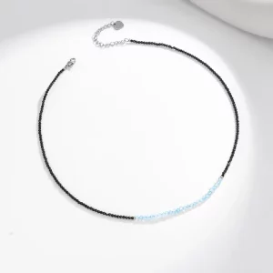 Custom DIY Black Onyx Elegant Beaded Chain Necklace