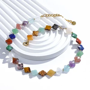 Personalised Bohemian Mixed Natural Gemstone Necklace