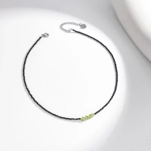 Personalised Infinite Beaded  Mini Natural Stone Necklace