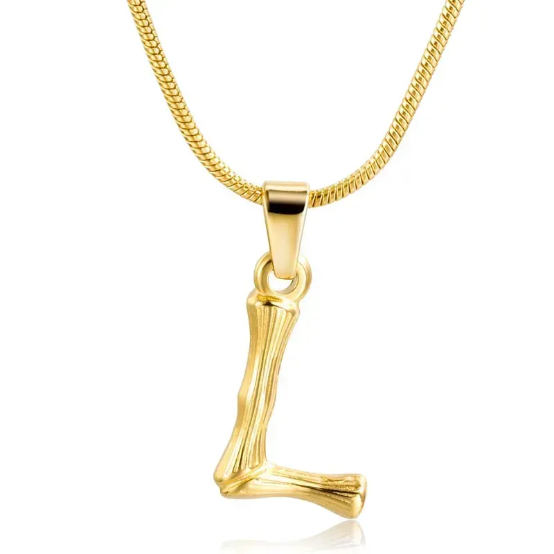 Custom Personalized Letter Necklace 18K Gold Letter L Name Necklace