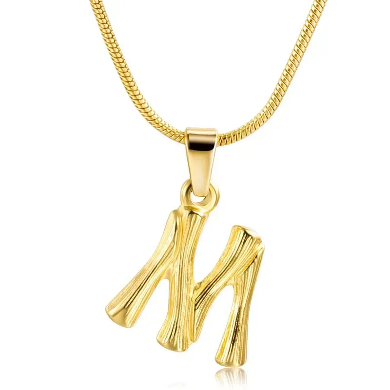 Custom Personalized Letter Necklace 18K Gold Letter M Name Necklace