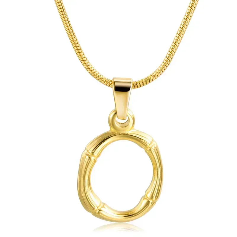 Custom Personalized Letter Necklace 18K Gold Letter O Name Pendant