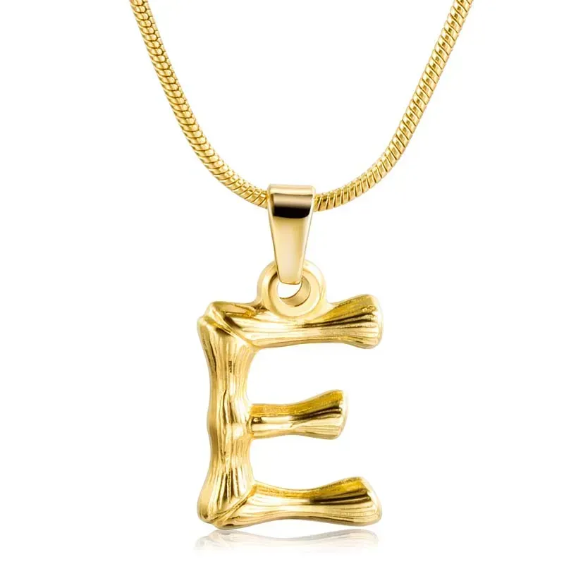 Custom Personalized Letter Necklace 18K Gold Letter E Name Necklace