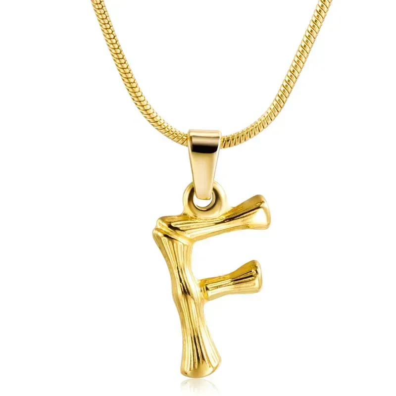 Custom Personalized Letter Necklace 18K Gold Letter F Name Necklace