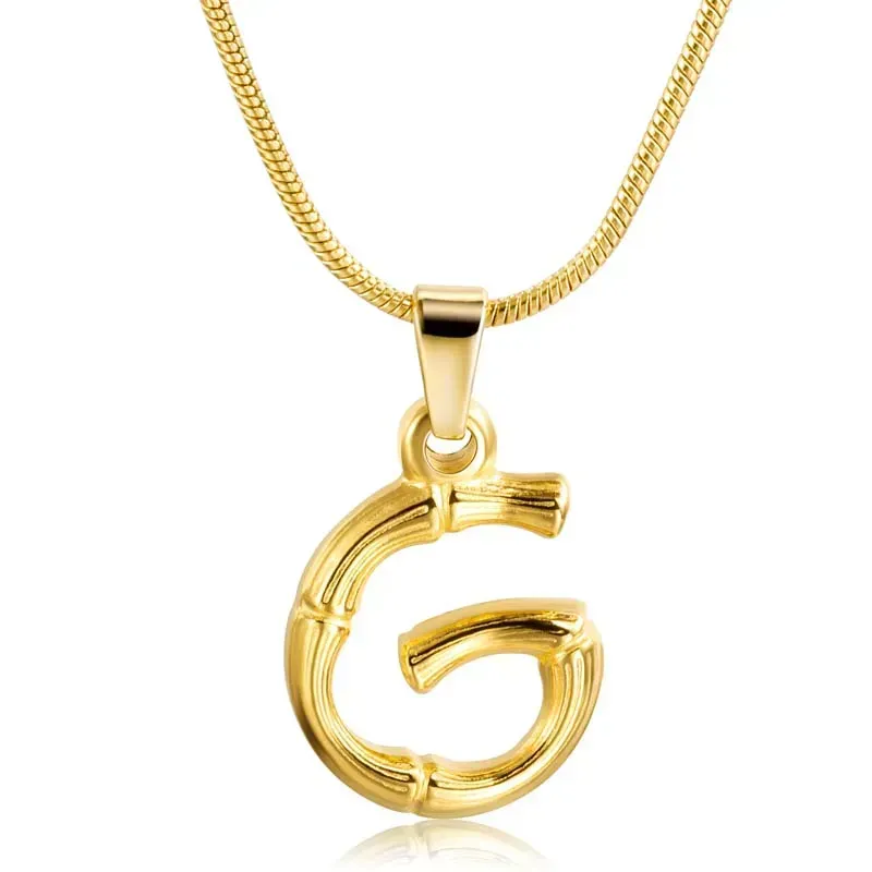 Custom Personalized Letter Necklace 18K Gold Letter G Name Necklace