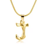 Custom Personalized Letter Necklace 18K Gold Letter J Name Necklace