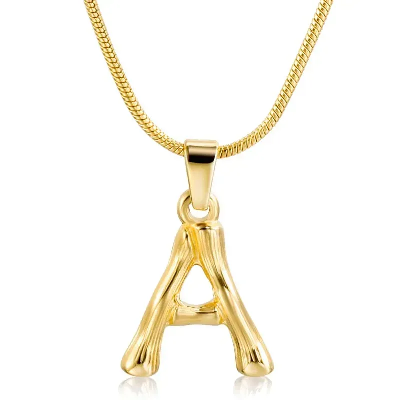 Custom Personalized Letter Necklace 18K Gold Letter A Name Necklace