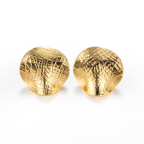 Bespoke Fashion Exquisite Textured Gold Earrings for Women