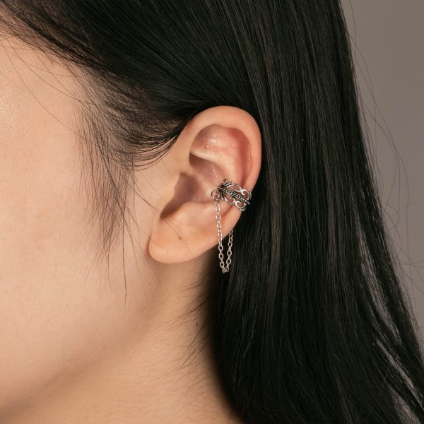 Factory Direct Unique Silver Chain Ear Cuff for Women - Image 2