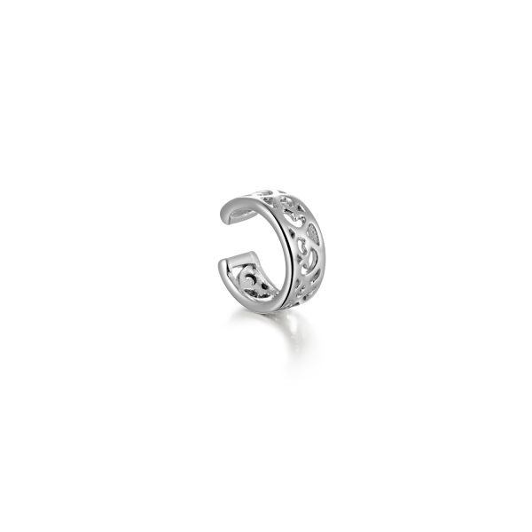 OEM ODM Stainless Steel Silver Intricate Ear Cuff for Women