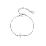Manufactures Dainty Religious Adjustable Cross CZ Bracelet for Unisex