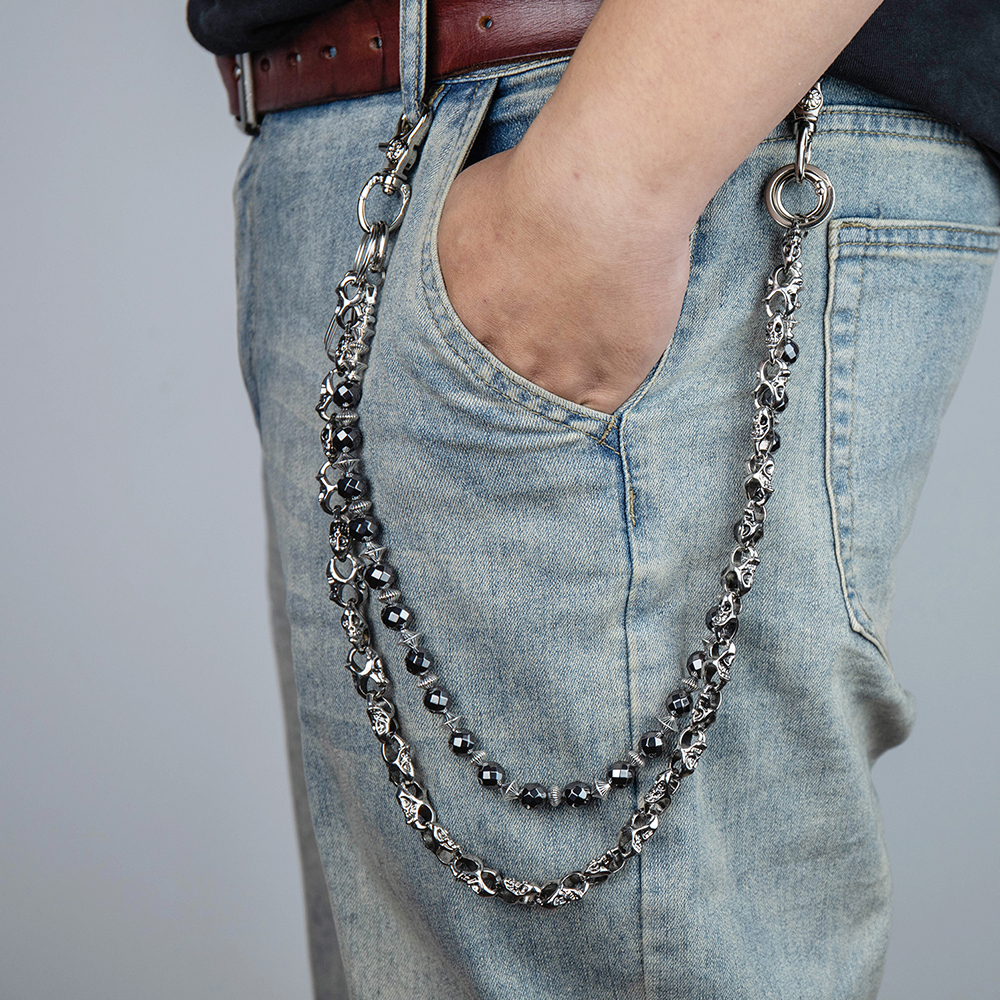 black bead jean chain1