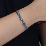 OEM ODM Trendy Hip Hop PVD Colorful Curb Chain Bracelet