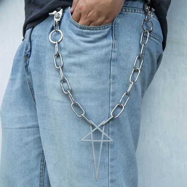 Customized Manufacturer Fashion Occult Star Shape Streetwear Trouser Chain - Image 2