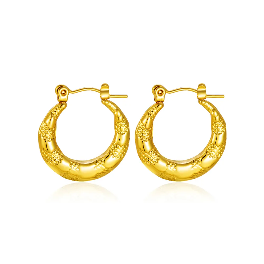 316L stainless steel pattern hoop earrings Bespoke Jewelry Design for boutique brands