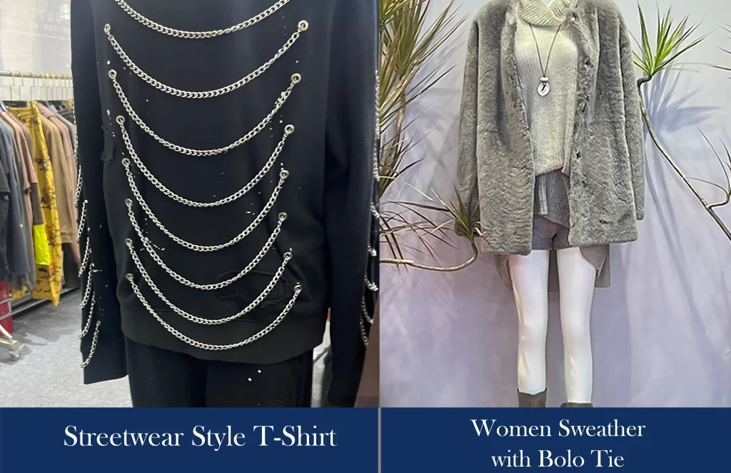 Cloth with fashion accessory