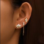 ASTM F136 Titanium Zircon Flat Back Earring for Women Internal Thread Ear Studs Lobe Helix Tragus Cartilage Piercing Jewelry