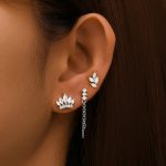 ASTM F136 Titanium Zircon Flat Back Earring for Women Internal Thread Ear Studs Lobe Helix Tragus Cartilage Piercing Jewelry