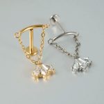ASTM F136 Titanium Zircon Flat Back Earring for Women Internal Thread Ear Studs Lobe Helix Tragus Cartilage Piercing Jewelry