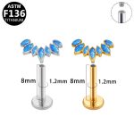 ASTM F136 Titanium Ear Tragus Cartilage Helix Daith Piercing Stud Earring for Women Internal Thread Labret Piercing Lip Ring