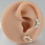 ASTM F136 Titanium Ear Tragus Cartilage Helix Daith Piercing Stud Earring for Women Internal Thread Labret Piercing Lip Ring