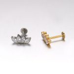 16G Flat Back Earrings Tragus Conch Helix Labret Piercing Jewelry for Women ASTM-F136 Titanium Cartilage Opal Stud Earrings
