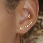G23 Titanium Internally Threaded Flat Back Zircon Flower Stud | Custom Branding