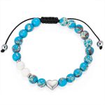 Bulk Order OEM ODM Woven Adjustable Heart Beaded Bracelet for Women Men