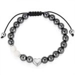 Bulk Order OEM ODM Woven Adjustable Heart Beaded Bracelet for Women Men