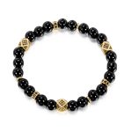 Personalized Custom OEM ODM Tiger Eye Stone Gold decoration Bead Bracelet for Men