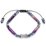 Custom OEM ODM Handmade Silver Accent Natural Stone Bead Bracelet for Women
