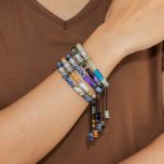 Custom OEM ODM Handmade Silver Accent Natural Stone Bead Bracelet for Women
