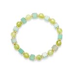 Customizable Boho Natural Stone Stretch Beaded Bracelet for Women