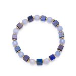 Customizable Boho Natural Stone Stretch Beaded Bracelet for Women