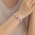 Customizable Boho Natural Stone Stretch Beaded Bracelet for Women