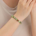 Customizable Boho Natural Stone Stretch Beaded Bracelet for Women