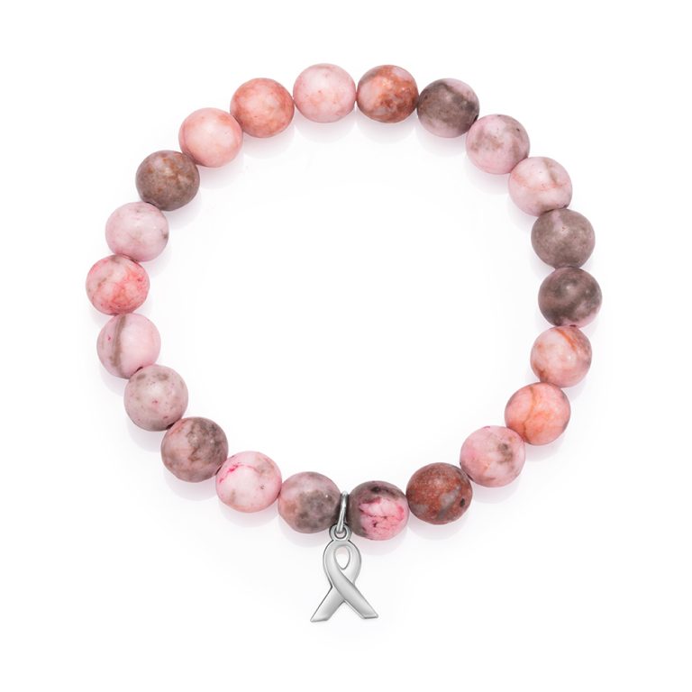 Pink Ribbon Breast Cancer Awareness Charm Bracelet-Jewelry Contract Manufacturer for brands