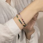Factory Outlet Custom Luxury Elegant Colorful Square Crystal Bracelet for Women