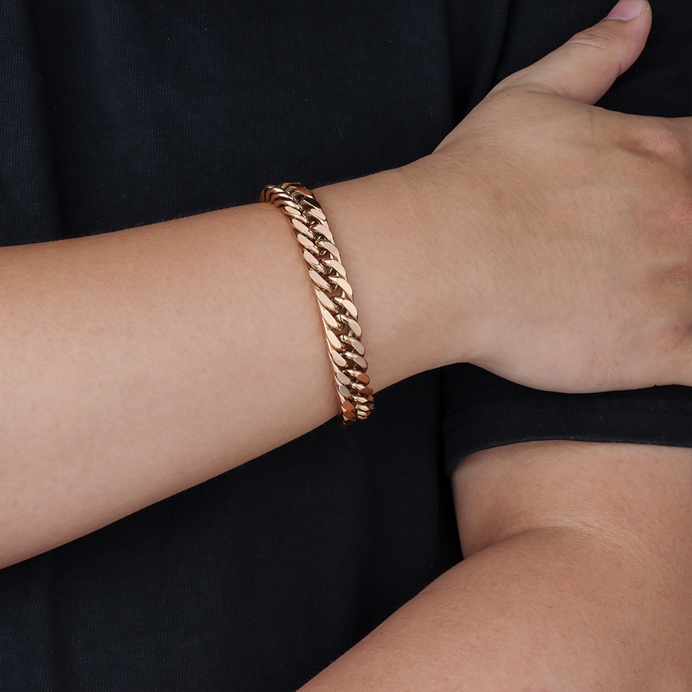 Bespoke Manufacturer Chunky Statement Stainless Steel Cuban Link Bracelet for Men - Image 4