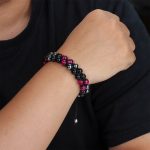 Custom Order Adjustable Double Layer Evil Eye Beaded Bracelet for Men