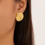 Customize OEM ODM Vintage Stainless Steel Round Pearl Stud Earrings for Women