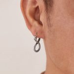 Custom Design Statement Stainless Steel Snake Earrings for Men