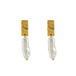 Bespoke Manufacturer French Vintage Eight-pointed Star Long Pearl Earrings for Women