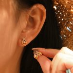 Factory Outlet Custom Dainty Zircon Cross Pearl Stud Earrings for Women