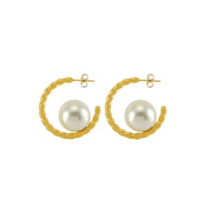 Customized Manufacturer Fashion C-shaped Pearl Earrings for Women