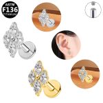 16G G23 Titanium Flat Back Threaded Cartilage Earrings | Custom Branding