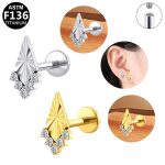 16G G23 Titanium Flat Back Threaded Cartilage Earrings | Custom Branding