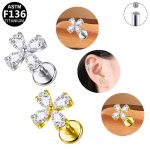 16G G23 Titanium Flat Back Threaded Cartilage Earrings | Custom Branding