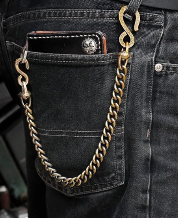 Gold single pant chain for men from source factory
